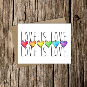 Tarjeta de felicitación Love Is Love