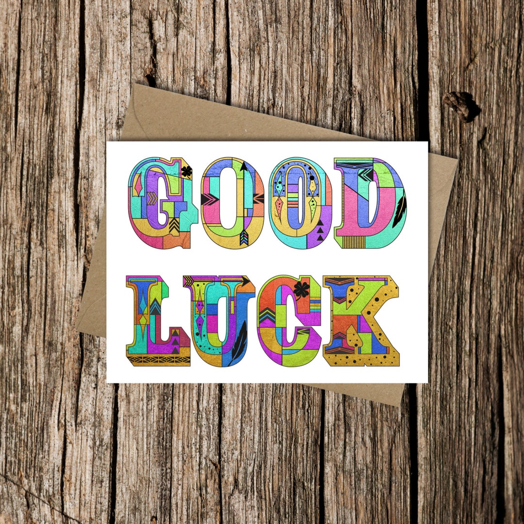Good Luck Greeting Card - Etsy