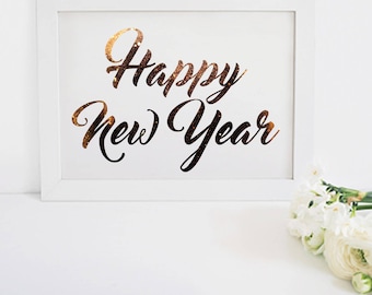 2024 - Happy New Year Printable Download - New Years Party Decoration