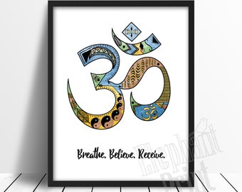 OM Yoga Art Decor - Instant Download - Printable Art