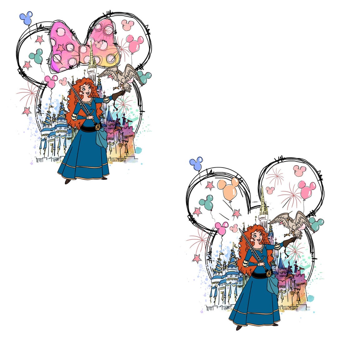 Brave Movie PNG Bundle: Merida Clipart, Cricut Cut File (digital ...