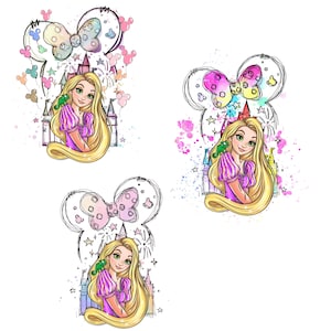 Rapunzel PNG Bundle, Rapunzel Png Files for Cricut and Silhouette, Tangled Clipart Digital Download, Tangled PNG Mega Bundle, Princess Png