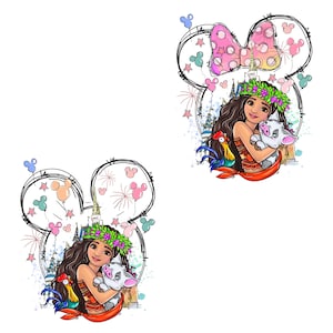 Moana PNG Bundle, Moana Png Files for Cricut, Baby Moana Png, Princess Png for Shirts, Birthday Girl Png Cut Files, Moana Clipart