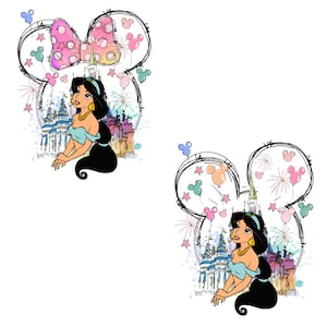Jasmine Png, Princess Clipart for Aladdin Birthdays and Crafts, Princess Jasmine Png Files for Cricut, Princess Clipart Instant Download
