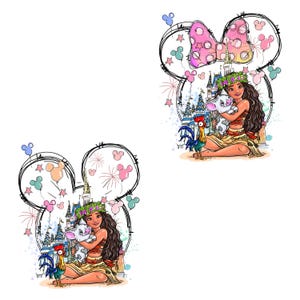 Moana PNG Bundle: Princess Clipart for DIY Crafts (Digital Download, 2 Files)