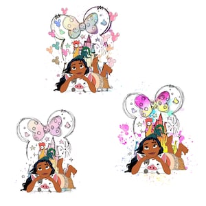 Moana PNG Bundle: Princess Clipart for DIY Crafts (Digital Download, 3 Files)
