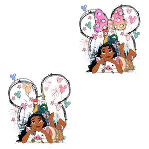 Moana PNG Bundle: Princess Clipart for DIY Crafts (Digital Download, 2 Files)