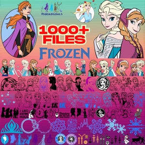 Frozen 1000+ Svg Png Bundle, Frozen Clipart, Princess Png, Anna Frozen Png Bundle, Frozen Birthday Png, Anna Elsa, Cricut Instant Download
