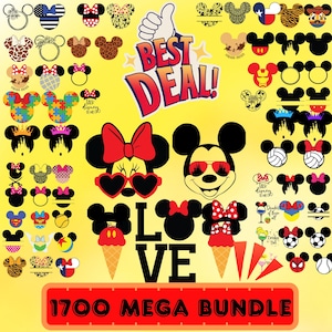 Best Sellers Pack, 1700 Svg Png Mickey,Minnie,Silhouette,Cricut, Vinyl Cutting Files, Digital, Family Trip 2025, Magical Kingdom, Disney Svg