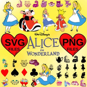 Alice in Wonderland Clipart Bundle: PNG & SVG Files (Digital Download)