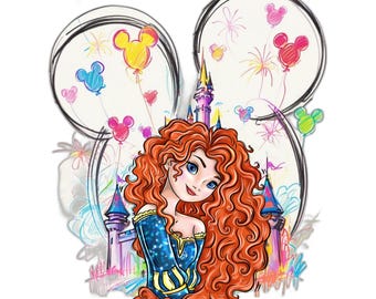 Brave Merida PNG Bundle: Cricut Clipart, Digital Download