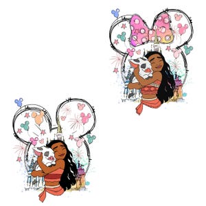 Moana PNG Bundle: Princess Clipart for DIY Crafts (Digital Download, 2 Files)