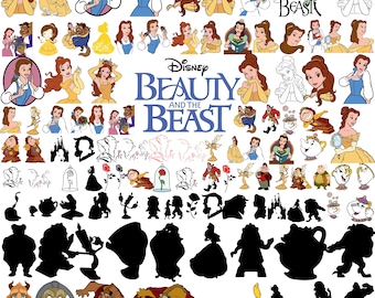 Beauty and the Beast SVG Bundle: Belle Clipart, Princess Shirt Designs (Digital Download)