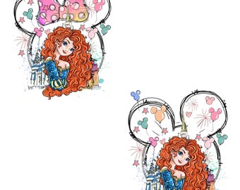 Brave Movie PNG Bundle: Merida Clipart, Cricut Cut File (Digital Download)