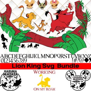 Lion King SVG Clipart Bundle: Simba, Nala, Alphabet (Digital Download