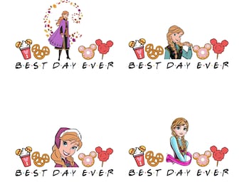 Frozen PNG Bundle: Princess Anna, Elsa & Olaf Clipart (Digital Download, 4 Files)