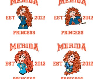 Brave Movie SVG Bundle: Merida Clipart, T-Shirt Design (Digital Download)