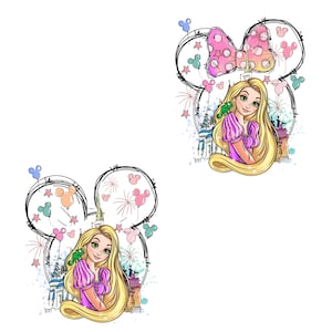 Rapunzel PNG Bundle, Rapunzel Png Files for Cricut and Silhouette, Tangled Clipart Digital Download, Tangled PNG Mega Bundle, Princess Png