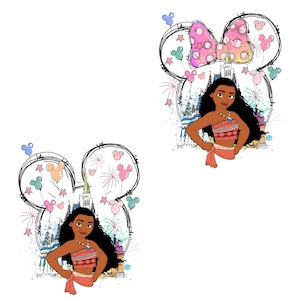 Moana PNG Bundle: Princess Clipart for DIY Crafts (Digital Download, 2 Files)