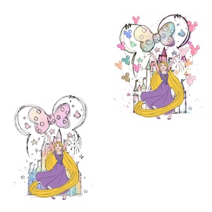 Rapunzel PNG Bundle, Rapunzel Png Files for Cricut and Silhouette, Tangled Clipart Digital Download, Tangled PNG Mega Bundle, Princess Png