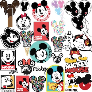 Mickey 1st Birthday PNG Bundle: Family Iron-On Transfer Designs (Digital Download)
