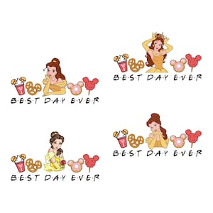 Beauty and the Beast Clipart, Belle PNG, Beast PNG, Castle, Princess clip art, Hand drawn, Cute, Kids, Decoration, Princess Belle Png