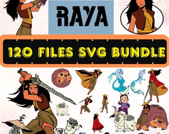 Cyfrowy obraz Raya SVG Clipart, Raya i ostatni smok Clipart, Raya Digital Download, Raya SVG, Sisu SVG, Raya i ostatni smok Clipart SVG