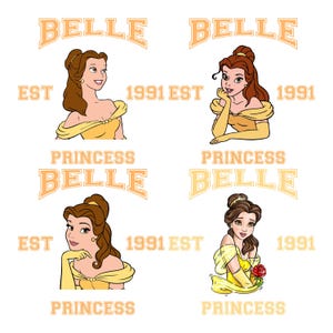 Beauty and the Beast Clipart, Belle PNG, Beast PNG, Castle, Princess clip art, Hand drawn, Cute, Kids, Decoration, Princess Belle Png