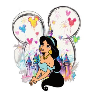 Jasmine Png, Princess Clipart for Aladdin Birthdays and Crafts, Princess Jasmine Png Files for Cricut, Princess Clipart Instant Download
