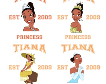 Princess and the Frog PNG Bundle: Tiana Clipart, Family Trip Design (Digital Download, 4 Files)