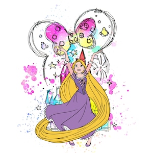 Rapunzel PNG Bundle, Rapunzel Png Files for Cricut and Silhouette, Tangled Clipart Digital Download, Tangled PNG Mega Bundle, Princess Png