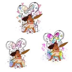 Moana PNG Bundle: Princess Clipart for DIY Crafts (Digital Download, 3 Files)