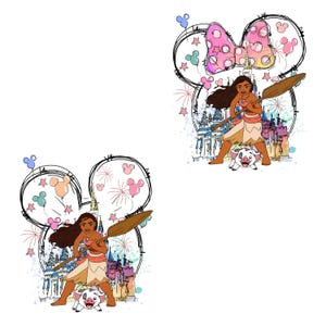 Moana PNG Bundle: Princess Clipart for DIY Crafts (Digital Download, 2 Files)
