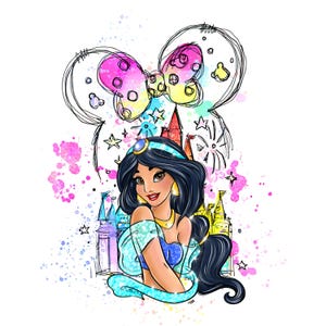 Jasmine Png, Princess Clipart for Aladdin Birthdays and Crafts, Princess Jasmine Png Files for Cricut, Princess Clipart Instant Download