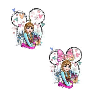 Frozen Png Bundle, Frozen Clipart, Princess Png, Anna Frozen Png Bundle, Frozen Birthday Png, Princess Png,  Cricut Instant Download