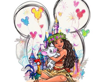 Moana PNG Prinzessinnen-Bundle (Digitaler Download)