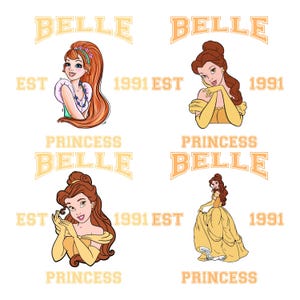 Beauty and the Beast Clipart, Belle PNG, Beast PNG, Castle, Princess clip art, Hand drawn, Cute, Kids, Decoration, Princess Belle Png
