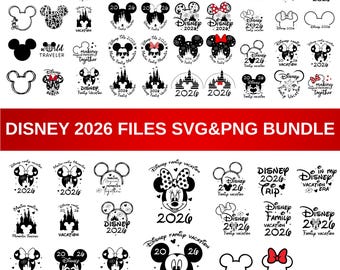 Disney Mega Bundle,Family Trip 2026 Svg, Family Vacation 2026, Magical Kingdom, Mouse, Vacay Mode, Family Trip Sublimation Design, Trip 2026