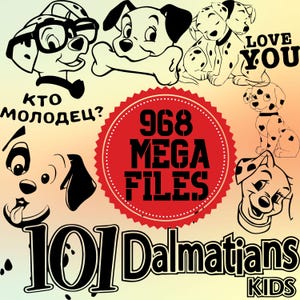 968 Files 101 Dalmatians Svg Clip Art Pack, Shirt Design, 101 Dalmatians Png, 101 Dalmatians Clip Art, Dalmatian Dogs Png, Digital Download