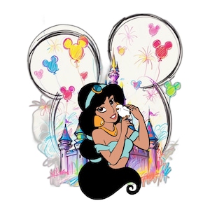 Jasmine Png, Princess Clipart for Aladdin Birthdays and Crafts, Princess Jasmine Png Files for Cricut, Princess Clipart Instant Download