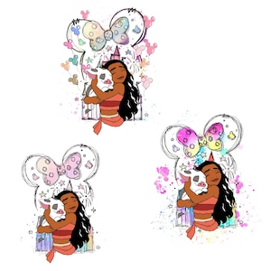 Moana PNG Bundle: Princess Clipart for DIY Crafts (Digital Download, 3 Files)