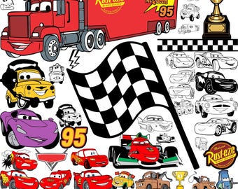Paquete de archivos SVG de coches (descarga digital, 430 archivos)