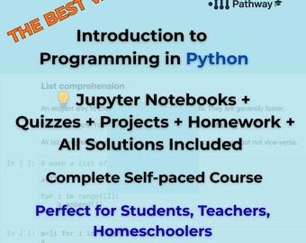 Python Programming FULL Course for Beginners – Jupyter Notebooks, Quizzes, Projects + Solutions