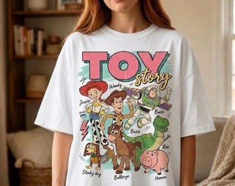 Toy Story Retro Shirt, Woody Buzz Lightyear Rex Disney Family Vacation Tee, Disneyland Pixar Trip 2026 Shirt