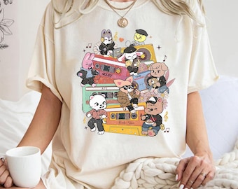 SKZOO Inspired Chibi Character Shirt, Stray Kids Zoo Sweatshirt, Kpop Fan Gift for Music Lovers, Stray Kids Merch Tee, Skz Shirt