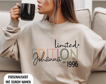 Geburtstagsshirt personalisiert mit Name & Jahr | Geschenk zum Geburtstag | Unisex Sweatshirt