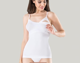 Tank Top mit V-Ausschnitt, weich und dehnbar Mutterschaft Stillen Cami
