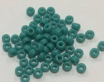 Size 8 Miyuki Seed Bead Matte Opaque Turquoise 15g