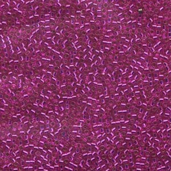 5g DB1340 Miyuki Delica Bead Silverlined Dyed Bright Fuchsia