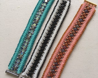 Bracelet kit, bead kit, honeycomb bracelet kit, cubic right angle weave stitch